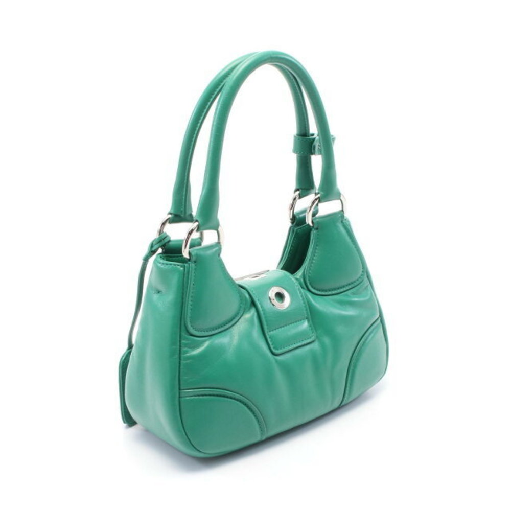 Prada MOON Handbag Leather Green - Picture 2 of 5